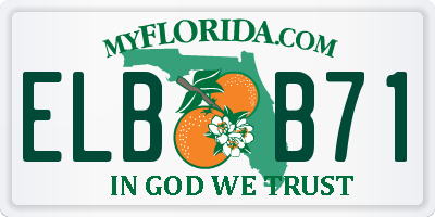 FL license plate ELBB71