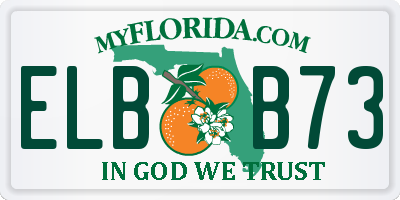 FL license plate ELBB73
