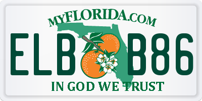 FL license plate ELBB86
