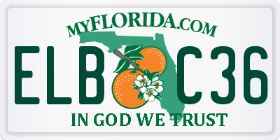 FL license plate ELBC36