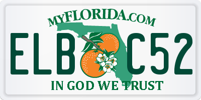 FL license plate ELBC52