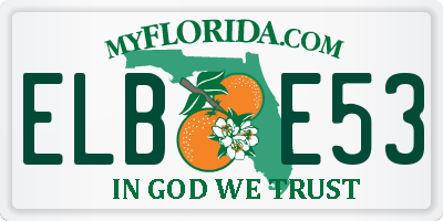 FL license plate ELBE53