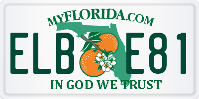 FL license plate ELBE81