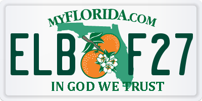 FL license plate ELBF27