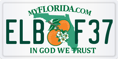 FL license plate ELBF37