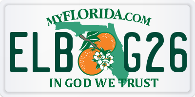 FL license plate ELBG26