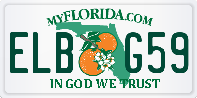 FL license plate ELBG59