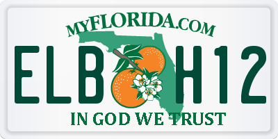 FL license plate ELBH12