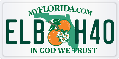 FL license plate ELBH40