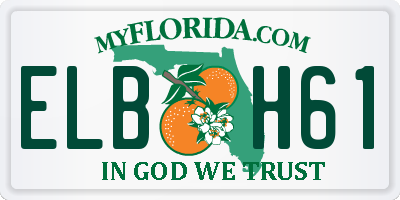 FL license plate ELBH61