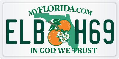 FL license plate ELBH69