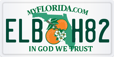 FL license plate ELBH82