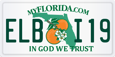 FL license plate ELBI19