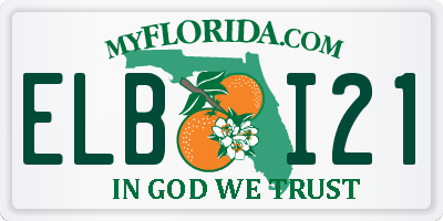 FL license plate ELBI21