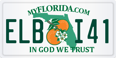 FL license plate ELBI41