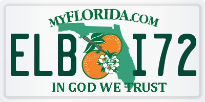 FL license plate ELBI72