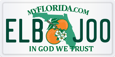 FL license plate ELBJ00