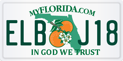 FL license plate ELBJ18