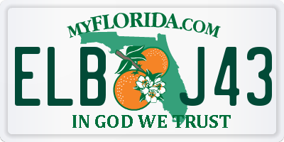 FL license plate ELBJ43