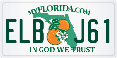 FL license plate ELBJ61