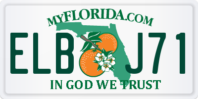 FL license plate ELBJ71