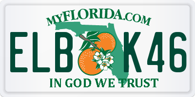 FL license plate ELBK46