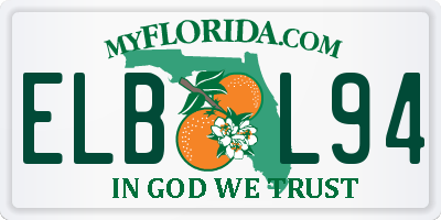 FL license plate ELBL94
