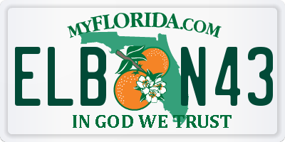 FL license plate ELBN43