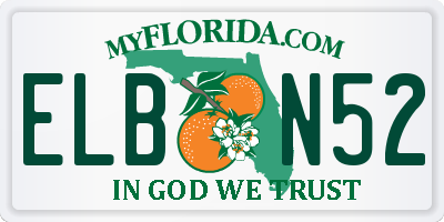 FL license plate ELBN52