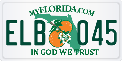 FL license plate ELBO45