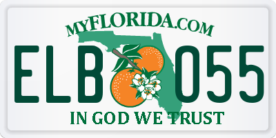 FL license plate ELBO55