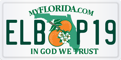 FL license plate ELBP19