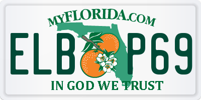 FL license plate ELBP69