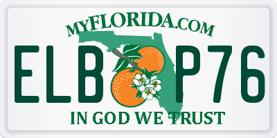 FL license plate ELBP76