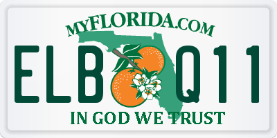 FL license plate ELBQ11