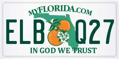 FL license plate ELBQ27