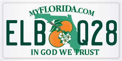 FL license plate ELBQ28