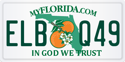 FL license plate ELBQ49
