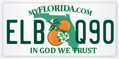 FL license plate ELBQ90