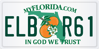 FL license plate ELBR61