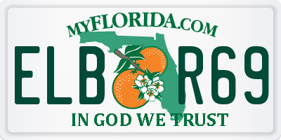 FL license plate ELBR69