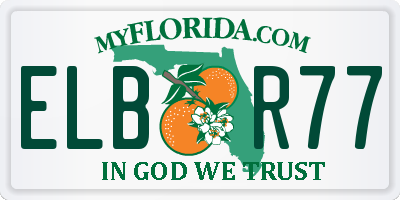 FL license plate ELBR77