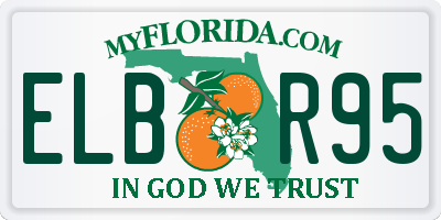 FL license plate ELBR95