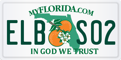 FL license plate ELBS02