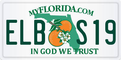 FL license plate ELBS19