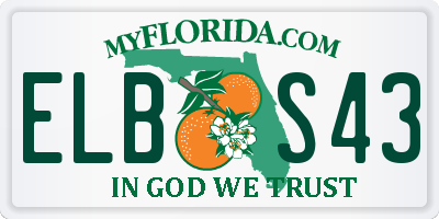 FL license plate ELBS43