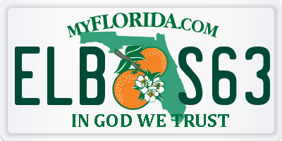 FL license plate ELBS63