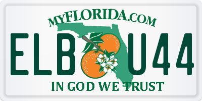 FL license plate ELBU44