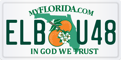 FL license plate ELBU48