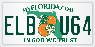 FL license plate ELBU64